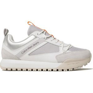 Sneakersy Calvin Klein Jeans Toothy Runner Low Laceup Mix YM0YM00710 Bright White/Oyster Mushroom YBR