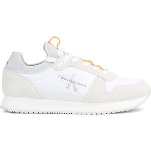 Sneakersy Calvin Klein Jeans Retro Runner Laceup Refl YM0YM00742 Bright White YBR