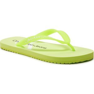 Žabky Calvin Klein Jeans Beach Sandal Monologo Tpu YW0YW01246 Lime Sorbet/Bright White 0IK