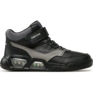 Sneakersy Geox J Illuminus Boy J36GVB 05411 C0005 DD Black/Dk Grey