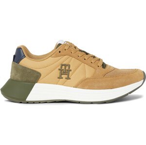 Sneakersy Tommy Hilfiger Classic Elevated Runner Mix FM0FM04636 Khaki