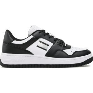 Sneakersy Tommy Jeans Basket Leather EM0EM01165 Black BDS
