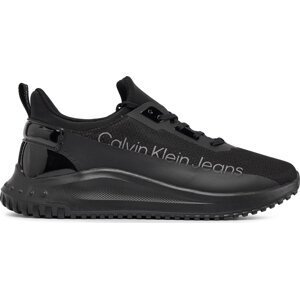 Sneakersy Calvin Klein Jeans Eva Run Slipon Lace Mix In Lum YM0YM00870 Triple Black 0GT