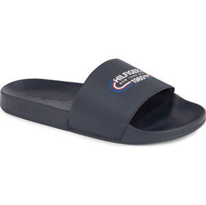 Nazouváky Tommy Hilfiger Rwb Hilfiger Oly Pool Slide FM0FM05019 Desert Sky DW5