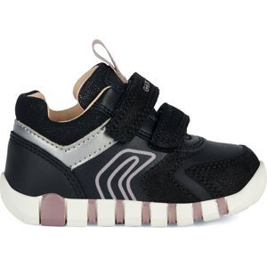 Sneakersy Geox B Iupidoo Girl B3558C 077BC C9231 Black/Dk Pink