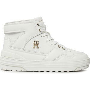 Sneakersy Tommy Hilfiger Th Basket Hi FW0FW07757 Ecru YBL