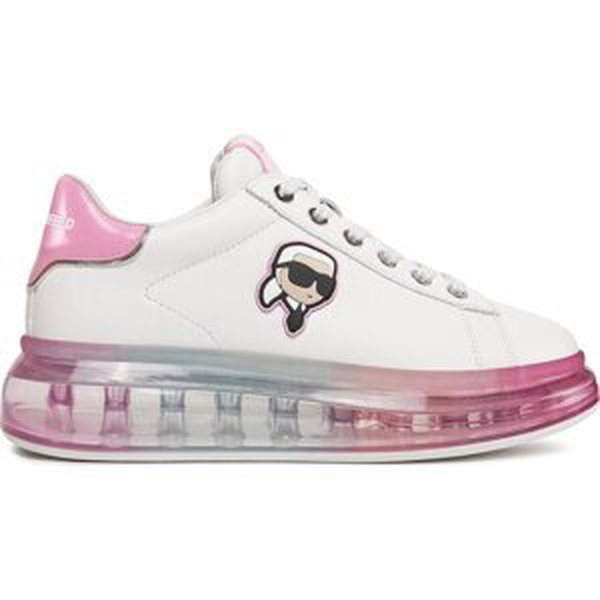 Sneakersy KARL LAGERFELD KL62630N White Lthr w/Pink 01P