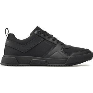 Sneakersy Calvin Klein Low Top Lace Up Mix HM0HM00916 Triple Black 0GJ