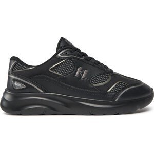 Sneakersy KARL LAGERFELD KL53620 Black Lthr/Textile 400