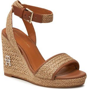 Espadrilky Tommy Hilfiger Th Rope High Wedge Sandal FW0FW07926 Neutral 0F4