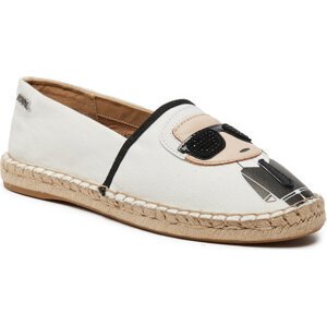 Espadrilky KARL LAGERFELD KL80111 White Lthr/Textile