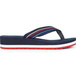 Žabky Tommy Hilfiger Wedge Stripes Beach Sandal FW0FW07858 Space Blue DW6