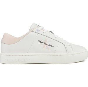 Sneakersy Calvin Klein Jeans Classic Cupsole Lowlaceup Lth Wn YW0YW01444 Bílá