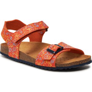 Sandály Geox J Ghita Boy J028LB 0006A C0918 D Orange/Navy