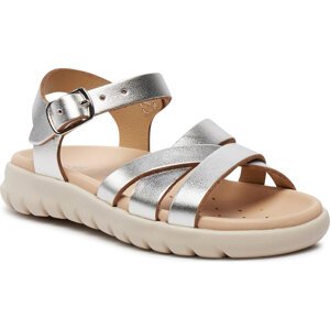 Sandály Geox J Sandal Soleima Gir J45GSA 000CF C1007 M Silver