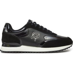 Sneakersy KARL LAGERFELD KL52931N Black Lthr/Textile 400