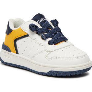 Sneakersy Geox J Washiba Boy J45LQB 05411 C0592 M White/Yellow