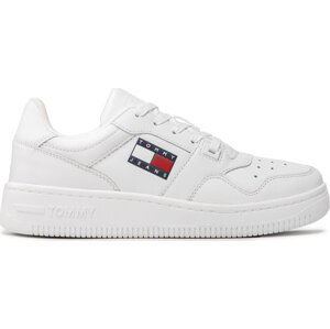 Sneakersy Tommy Jeans Retro Basket EN0EN01723 White YBR