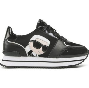 Sneakersy KARL LAGERFELD KL61930N Black Lthr/Suede