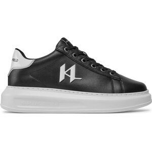 Sneakersy KARL LAGERFELD KL62515 Black Lthr W/White 00W