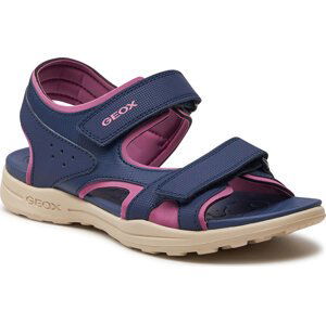 Sandály Geox J Vaniett Girl J456AA 015CE C4268 D Navy/Fuchsia