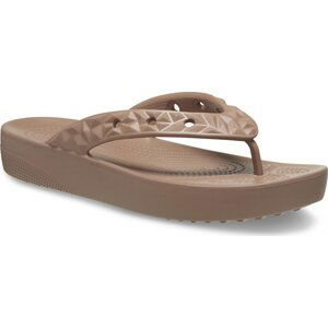 Žabky Crocs Classic Platform Geometric Flip 209565 Latte 2Q9