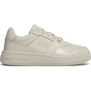 Sneakersy Tommy Jeans Tjw Retro Basket Glossy EN0EN02206 Bleached Stone AEV