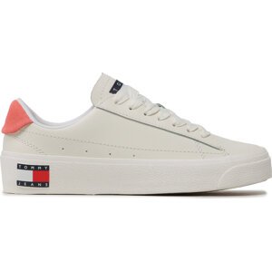 Sneakersy Tommy Jeans Tjw Leather Vulc. Flatform EN0EN02203 Ivory/Santa Fe Sunset YBI