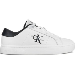 Sneakersy Calvin Klein Jeans Classic Cupsole Lowlaceup Lth Wn YW0YW01444 Bright White/Black 0GM