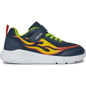 Sneakersy Geox J Sprintye Boy J45GBB 01454 C0749 D Navy/Lime