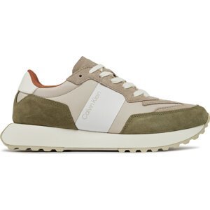 Sneakersy Calvin Klein Low Top Lace Up Mix HM0HM00497 Travertine/Delta Green/Feather Grey 0H8