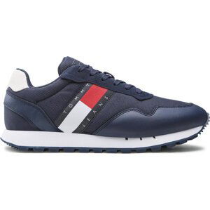 Sneakersy Tommy Jeans Retro Leather Runner EM0EM01081 Twilight Navy C87