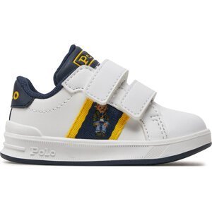Sneakersy Polo Ralph Lauren RL00206110 T White Smooth/Navy/Yellow W/ Preppy Bear Mens