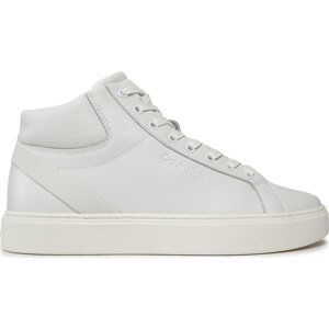 Sneakersy Calvin Klein High Top Lace Up Archive Stripe HM0HM01291 Triple White 0K4