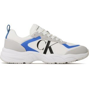 Sneakersy Calvin Klein Jeans Retro Tennis Mesh YM0YM00638 White/BLue 0LI