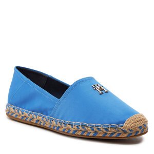 Espadrilky Tommy Hilfiger Th Satin Flat Espadrille FW0FW07881 Blue Spell C30