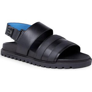 Sandály Tommy Hilfiger Elevated Th Buckle Lth Sandal FM0FM05007 Black BDS