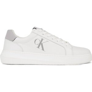Sneakersy Calvin Klein Jeans Chunky Cupsole Laceup Lth Mix YM0YM00775 Bright White/Formal Gray 02T