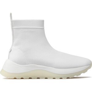 Sneakersy Calvin Klein 2 Piece Sole Sock Boot-Knit HW0HW01338 Bílá