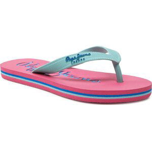 Žabky Pepe Jeans Bay Beach Brand G PGS70048 Aqua 508