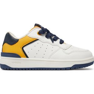 Sneakersy Geox J Washiba Boy J45LQB 05411 C0592 S White/Yellow