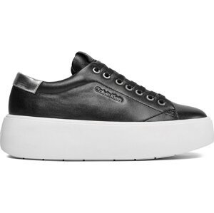 Sneakersy Calvin Klein Bubble Cupsole Lace Up HW0HW01861 Black/Silver 0GN