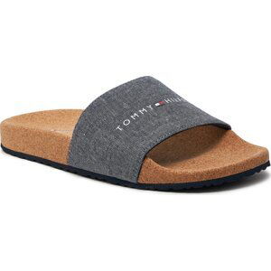 Nazouváky Tommy Hilfiger Tommy Hilfiger Cork Pool Slide FM0FM05075 Desert Sky DW5