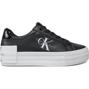 Sneakersy Calvin Klein Jeans Bold Vulc Flatf Low Lace Lth Ml YW0YW01294 Black/Bright White 0GM