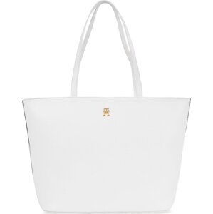 Kabelka Tommy Hilfiger Th Essential Sc Tote Corp AW0AW16089 Bílá