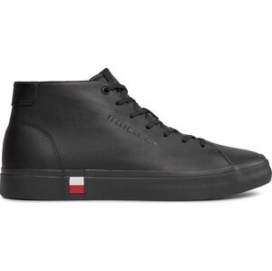 Sneakersy Tommy Hilfiger Hi Vulc Leather Detail FM0FM05045 Black BDS