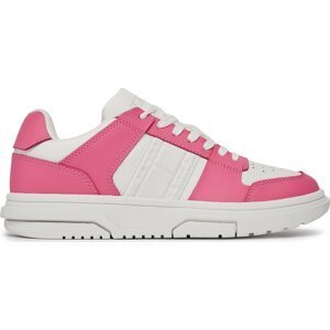 Sneakersy Tommy Jeans Tjw Skate Sneaker Mat Mix EN0EN02501 Pink Alert THW