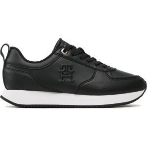 Sneakersy Tommy Hilfiger Casual Leather Runner FW0FW07285 Black BDS