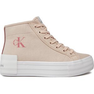 Sneakersy Calvin Klein Jeans Bold Vulc Flatf Mid Cs Ml Btw YW0YW01392 Whisper Pink/Ash Rose/Bright White 0K6