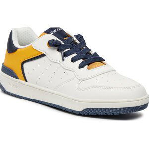 Sneakersy Geox J Washiba Boy J45LQB 05411 C0592 D White/Yellow